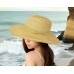 Wide Brim Braded Paper Straw Hat w/ Frill - Natural - HT-ST255NT